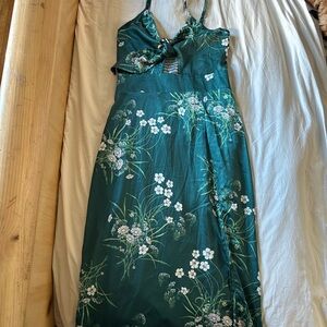 Floral Green Maxi Dress